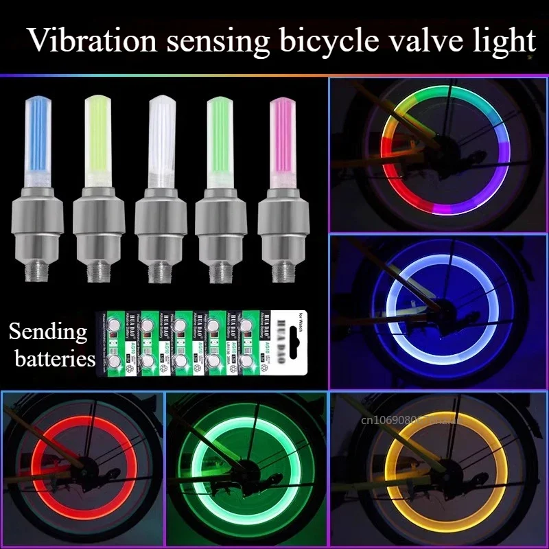 LED Light Valve Cap Bicycle Valve Light Accessories Tire Wheel Valve Cap for Modification Night Ride Tire Flash Gadgets 1pc