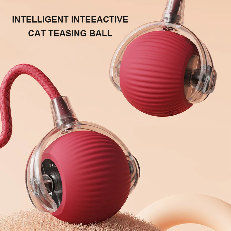 Cat Toy Ball Teasing Cat Rolling Ball Hair Pet Relieve Boredom Plush Teasing Cat Ball Cat Toys Pet Pet Toys Interactive Cat Toy image 2