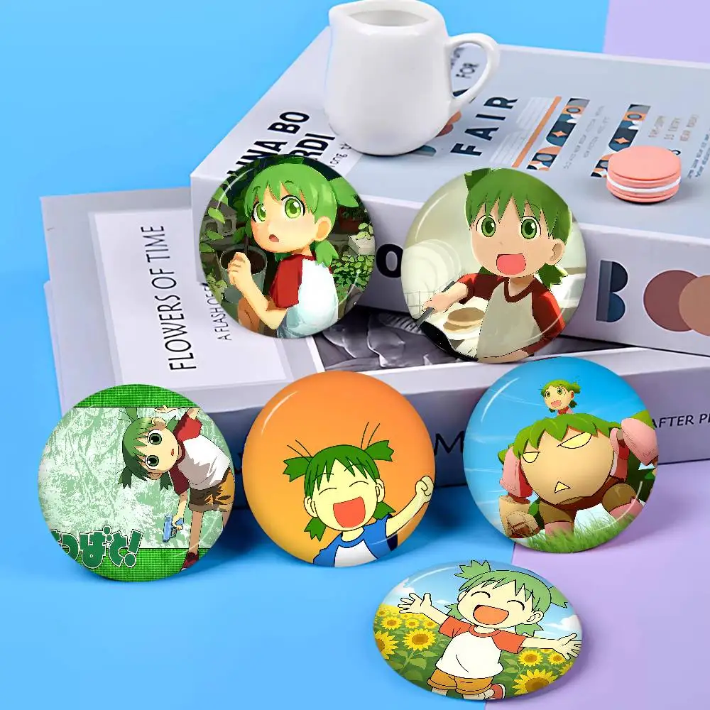 Anime Y-Yotsuba Sweet Anime Button Pin Handmade Brooch for Clothes Cartoon Badge Backpack Decoration Jewelry Accessories