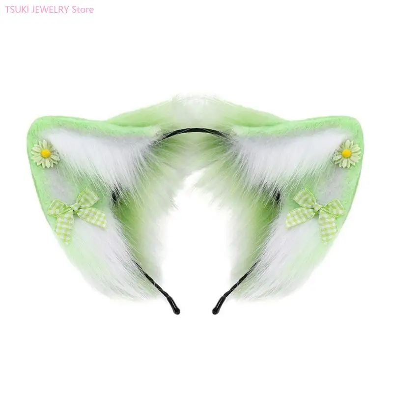 62ke criativamente as orelhas gato desenho animado Bandas cabelo macias