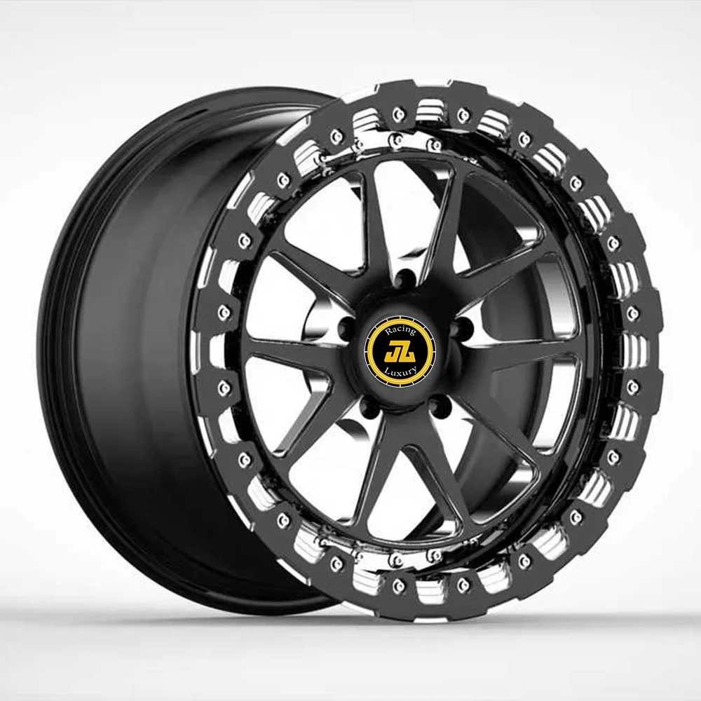 JZ New Luxury Deep groove 1 Piece Beadlock Forged Wheels 5x112 5x120 5x130 Forged Alloy Drag Racing Car Wheel Rim