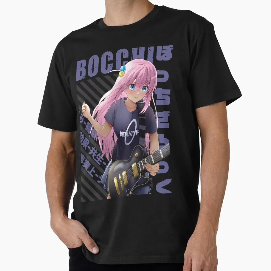 Bocchi the Rock! Hitori Gotou Gift T-Shirt Kessoku Band Graphic Tee Japanese Anime Harajuku Streetwear Unisex Short Sleeve Shirt