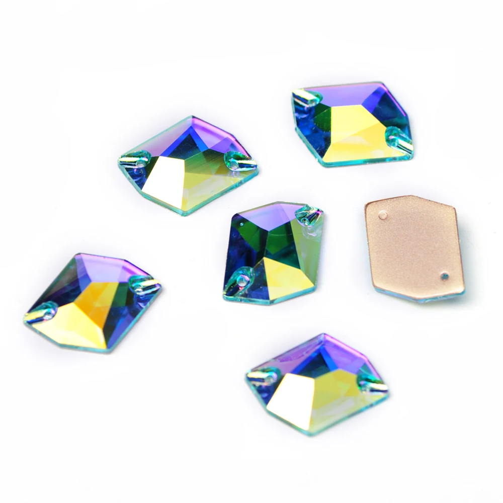 Heiß begehrte Cosmic Plating AB-Effekt Aufnähsteine, glänzende Kristalle in allen Größen für Kleidungsstücke, Hochzeitskleider und Dekorationen. – Detail 8