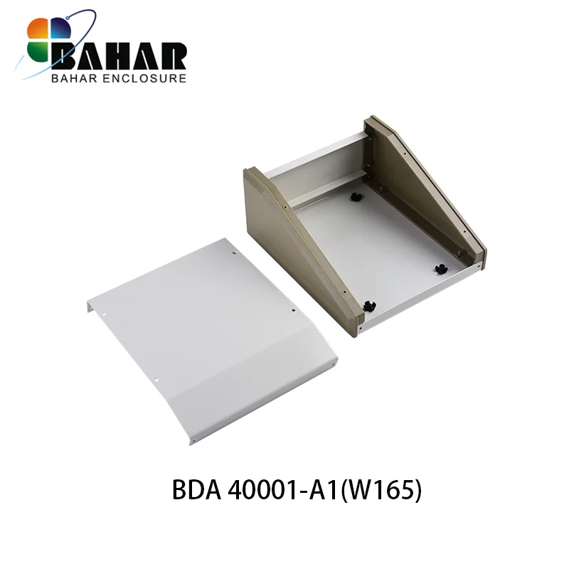 1 PCS Bahar Enclosure Iron Case Wire Junction Box Instrument Shell Sloping Cover Desk Top Enclosure SIZE 200X90X165MM BDA 40001