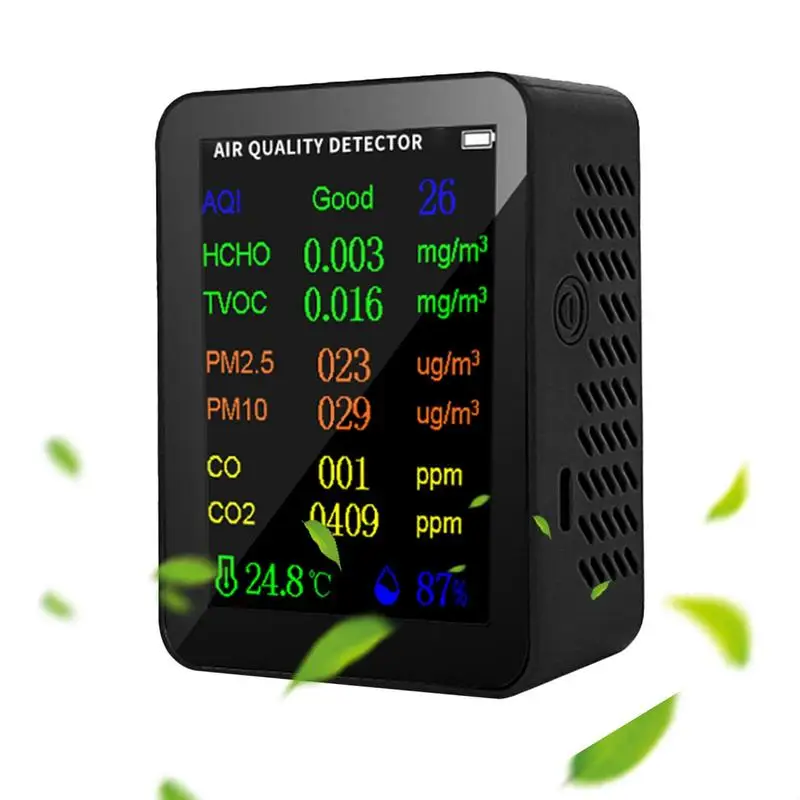 

Indoor CO2 Detector 10 In 1 High-Precision Monitor With Alarm Air Quality Tester Indoor Carbon Dioxide Meter For Home School