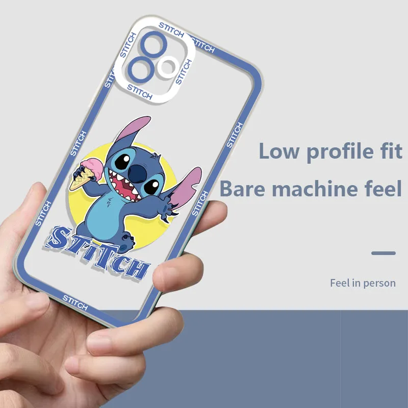 Disney Stitch Soft Silicone Case for iPhone 15 14 Pro Max 13 12 Mini 11 Pro XR XS X 8 7 6 6S Plus SE 2020 Lens Protective Cover image 4