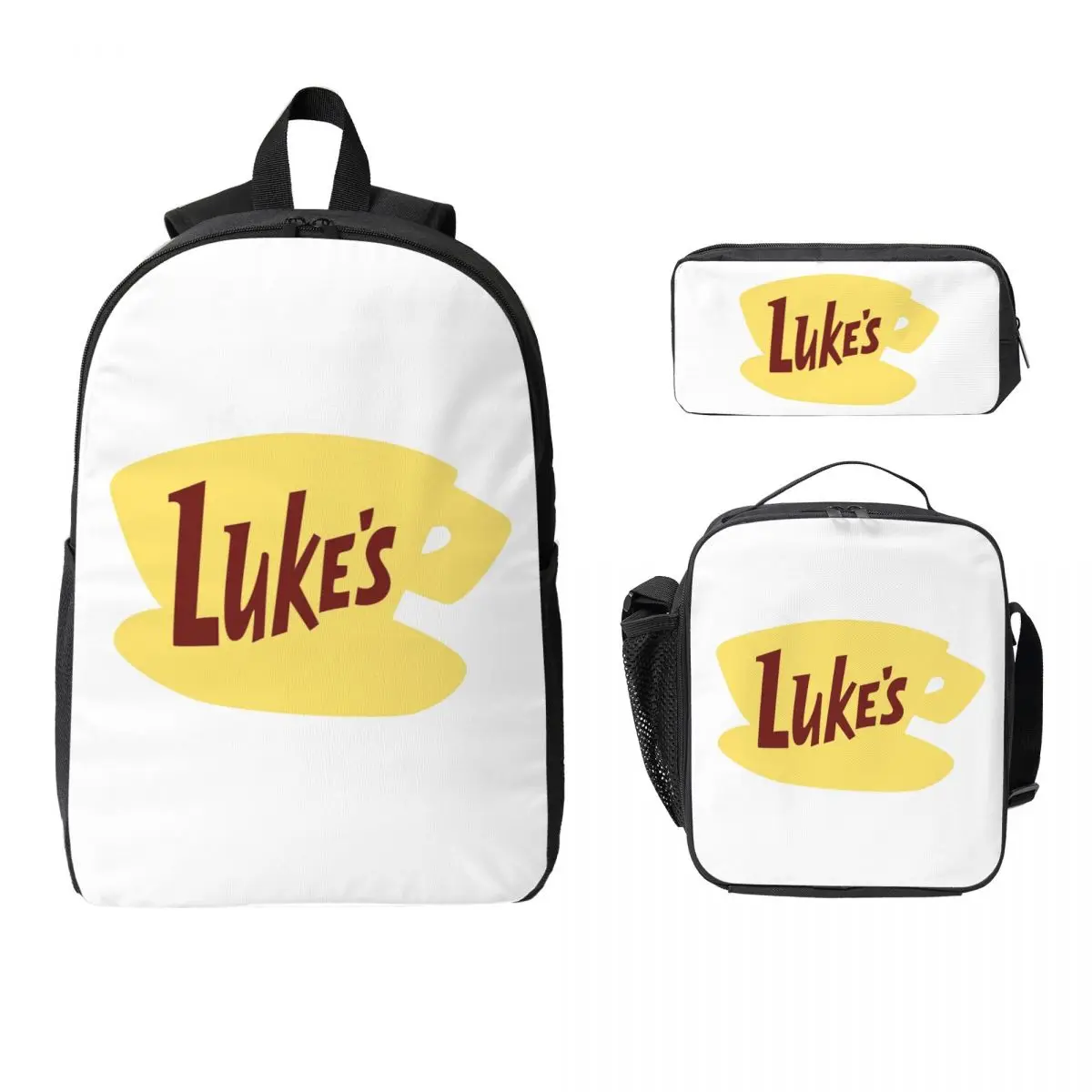 

Luke's Diner Gilmore Girl Birthday Gift Backpack BookBag School Bag Computer Shoulder Bags 3ps Insulated Lunch Bag Pencil Case
