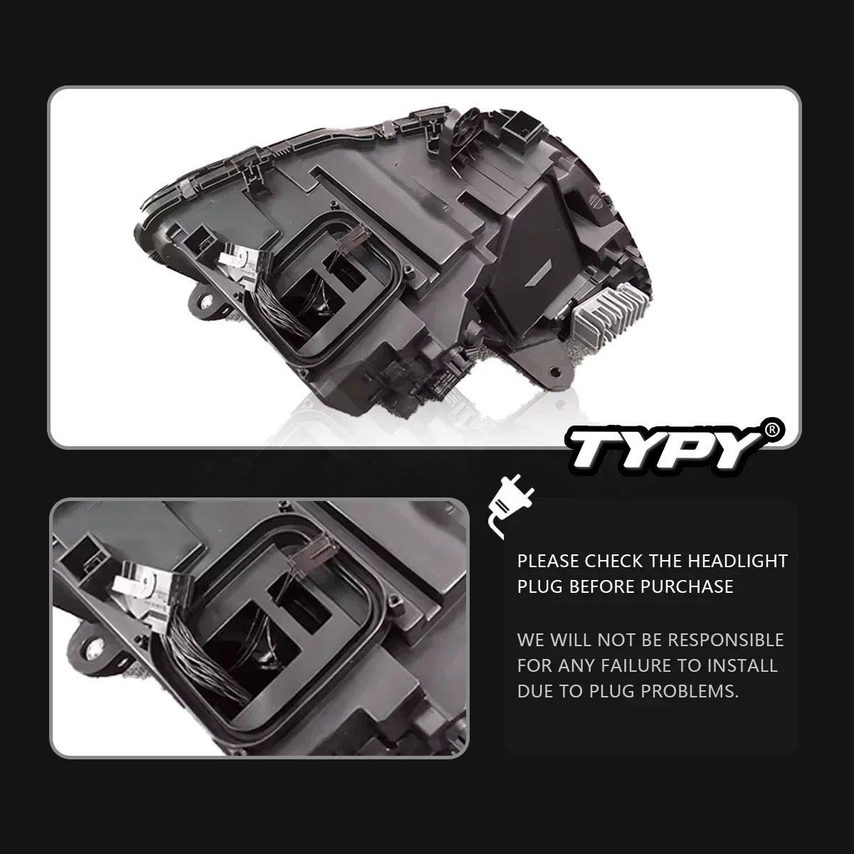 

TYPY Новые светодиодные фары, обновленные модифицированные полные фары для Benz C Class W205 2015-2018, указатели поворота, дневные ходовые огни