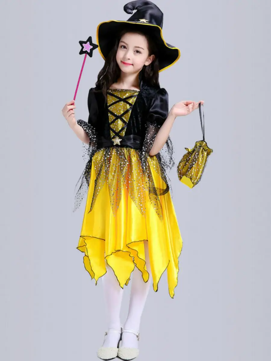 تنورة أميرة، زي هالوين للأطفال، زي ساحرة للعروض، فستان حفلات للفتيات، ملابس من البوليستر 00% من ألياف ثلاثية الأسيتات #3