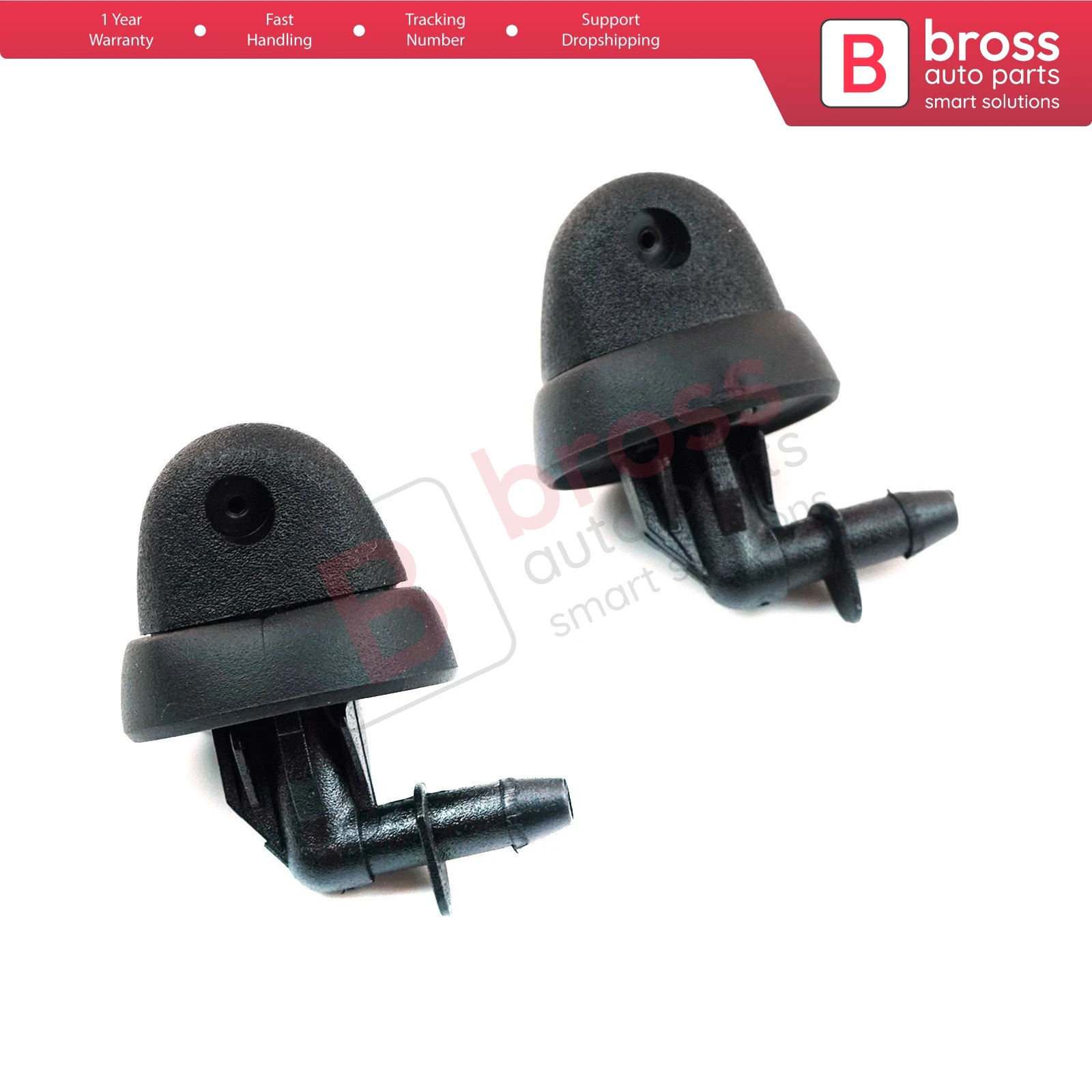 Bross BSP531 2 Pieces Rear Windscreen Water Washer Nozzle Spray Jets for Renault Trafic Laguna 1 Kangoo Vivaro Primastar