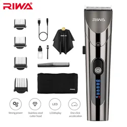 RIWA Washable Hair Trimmer LED Display USB Rechargeable Electric Men Household Self Hair Cutter Hair Clipper Machine