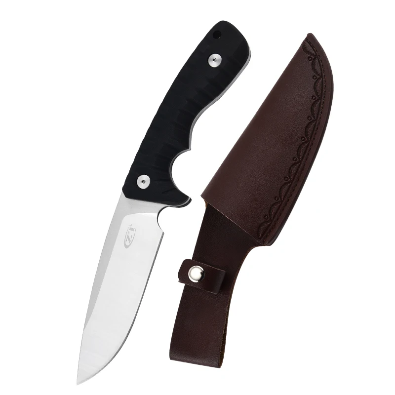 One-piece steel small straight knife camping outdoor fishing hiking portable EDC pocket knife