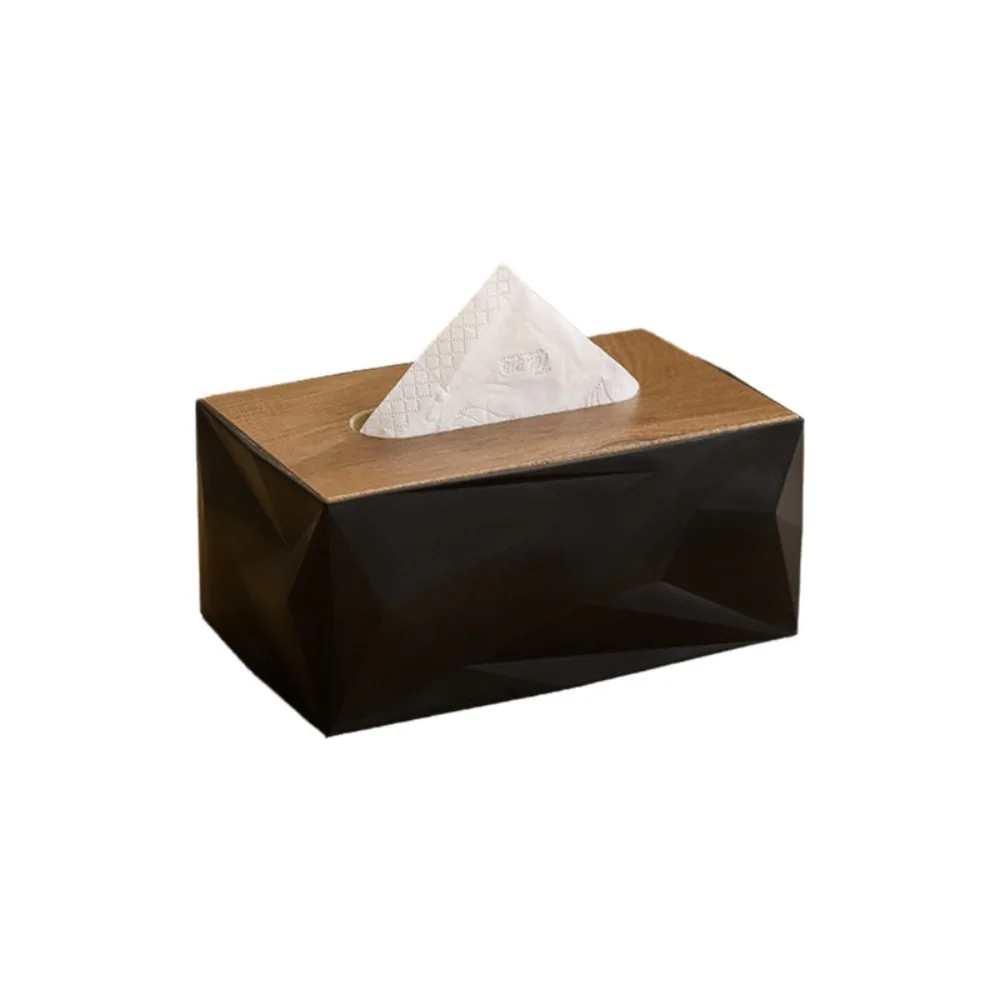 

Double-sided Cover Desktop Tissue Box Plastic Portable Paper Storage Box Thickened Simple Style Tissue Rack Office