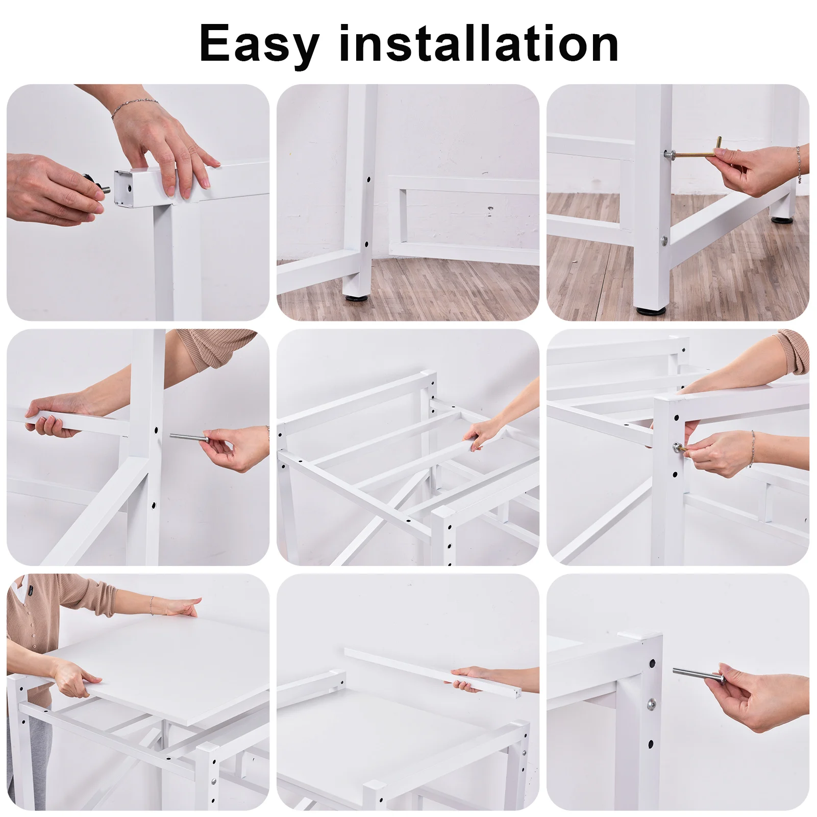 Regal über Waschmaschine und Trockner, 28,7 x 24,8 x 43,3 Zoll, Stapelbares Set für Badezimmer, Waschküche – Detail 4