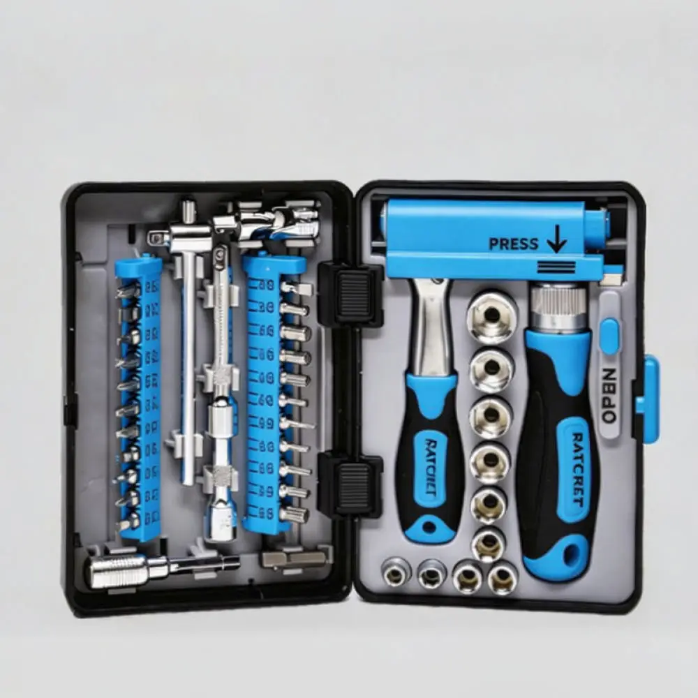 Multifunctional Ratchet Screwdriver Kit Portable Hand Tool Set Cr V Steel Bits For Home Improvement Repair Tasks