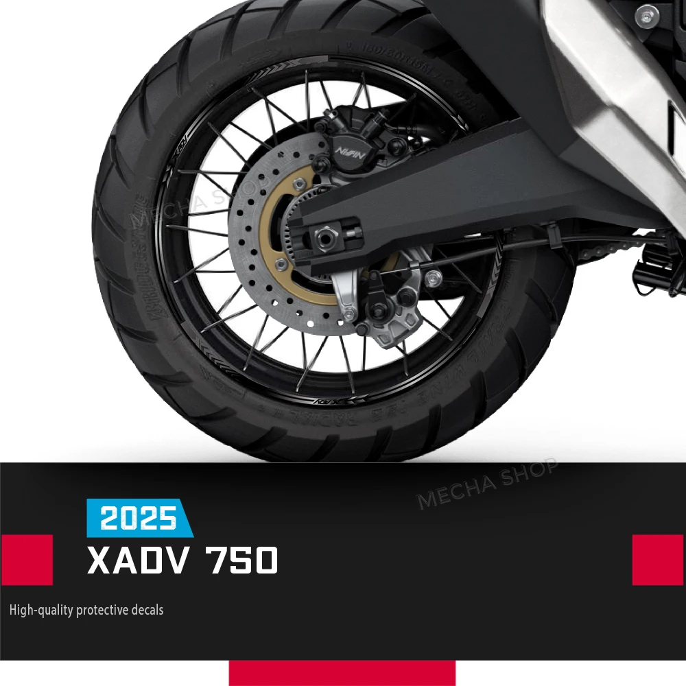 

Наклейки на колеса мотоцикла, наклейки на обод 17 дюймов 15 дюймов, лента в полоску ступицы, аксессуары, водонепроницаемые светоотражающие для XADV 750 X ADV 750 2025 2026