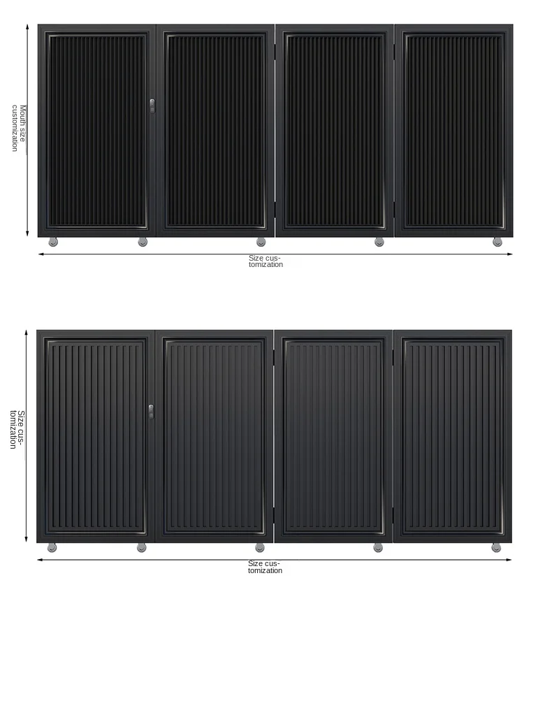 High Quality Automatic Sliding Fence Door Aluminum Alloy Driveway Gate Modern Villa Entrance Steering Door for Outdoor Courtyard