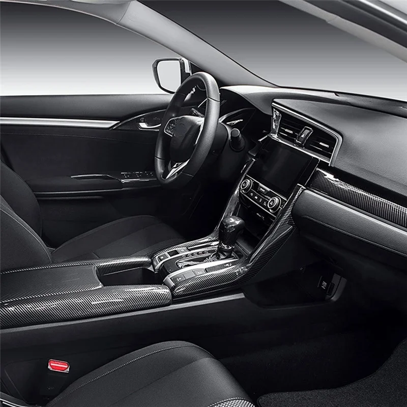 AC54-Car Maniglia per porta interna Bracciolo Cornice decorativa Patch per Honda Civic di decima generazione 2016-2021