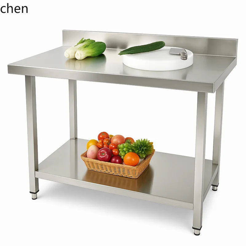HT Cross-Border 304 Stainless Steel Operation Table Square Tube Assembly with Backsplash Cross-Border Export Special Style