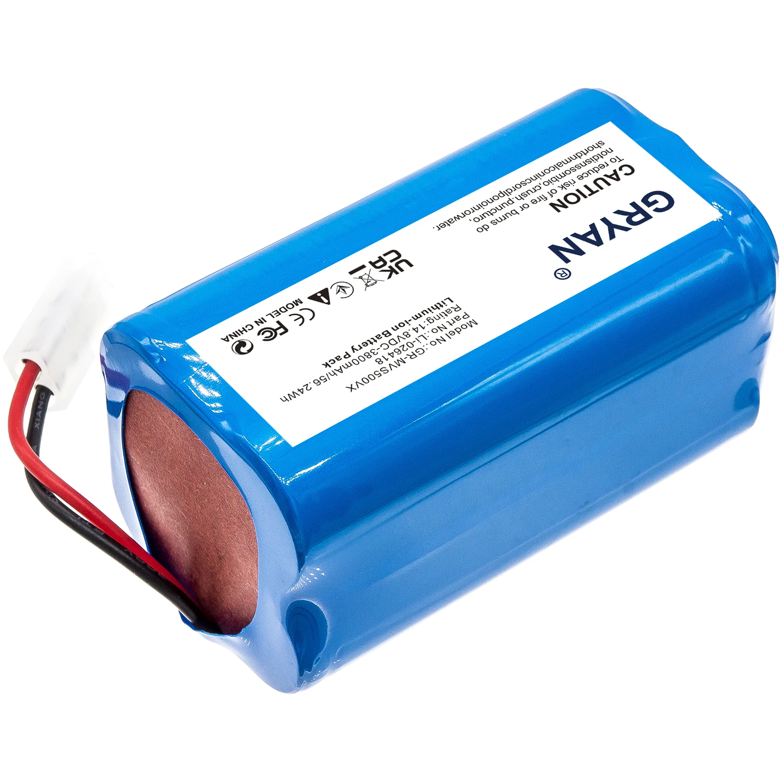 Batteria 3800mAh per Panasonic MC-RS53 MC-WRS53 MC-WRC53 Li-026418 Puppy R30 Pro Welpe R30 R35 myVacBot SN500 Isweep X3