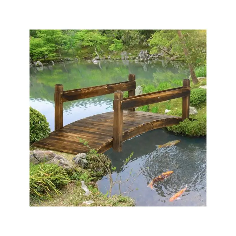 

Wooden Garden Arc Footbridge for Outdoor Use - Charming Landscaping Addition