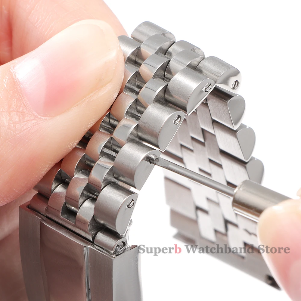 20mm 21mm Jubilee Curved End Watchband for Rolex Sub GMT Yacht Daytona Men's Strap Luxury Watch Bracelet Replacement Accessories