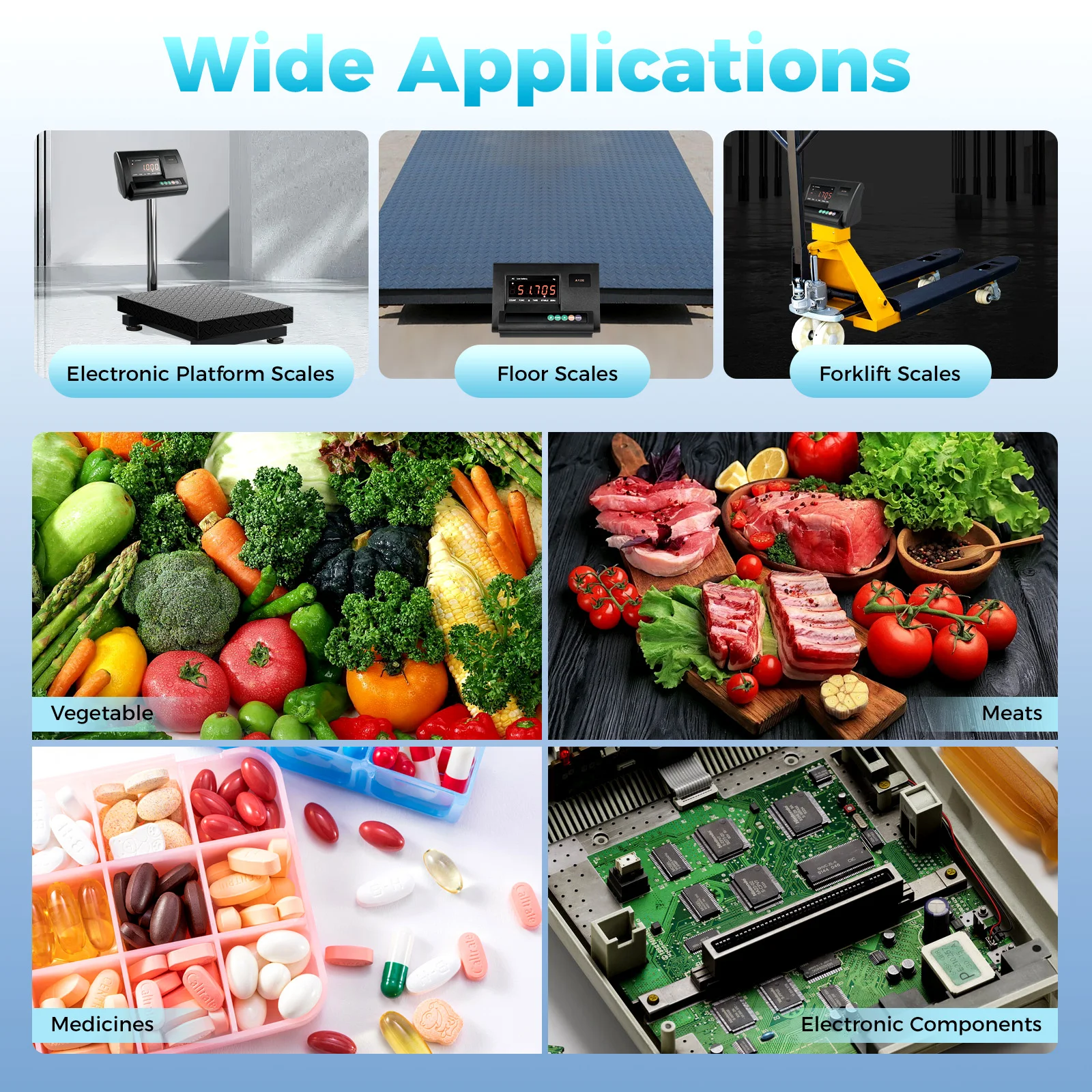 5000 Pfund Wägezellen-Waage-Kit, Plattform, Vieh, Rinder, Rutsche, Boden, hohe Präzision