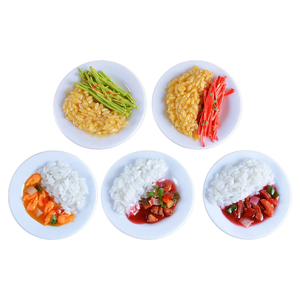 

5 Pcs Simulated Food Plastic Toys for Kids Kitchen Pretend Play Model Plaything Fake