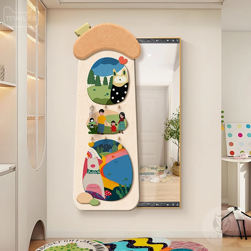 Dopamine hidden full-length mirror living room bedroom perforated board invisible full-length mirror