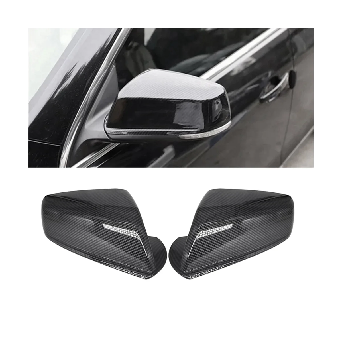 

Car Rearview Mirror Cover Side Mirror Cap Replacement Carbon Fiber for Chevrolet Malibu 2012-2018