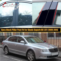 Car Door Pillar Posts for Skoda Superb B6 (3T) 2009-2013 2014 2015 Window Trim Cover BC Column Stickers