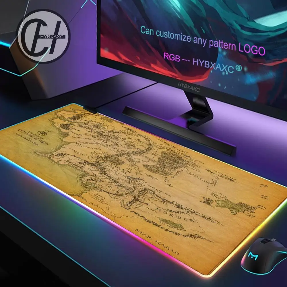 Old World Map RGB Mouse pad Large Office Computer Desk mat Vintage Mousepad Gamer 1000X500 Table mat Gaming Anime Pad Mosue Mats