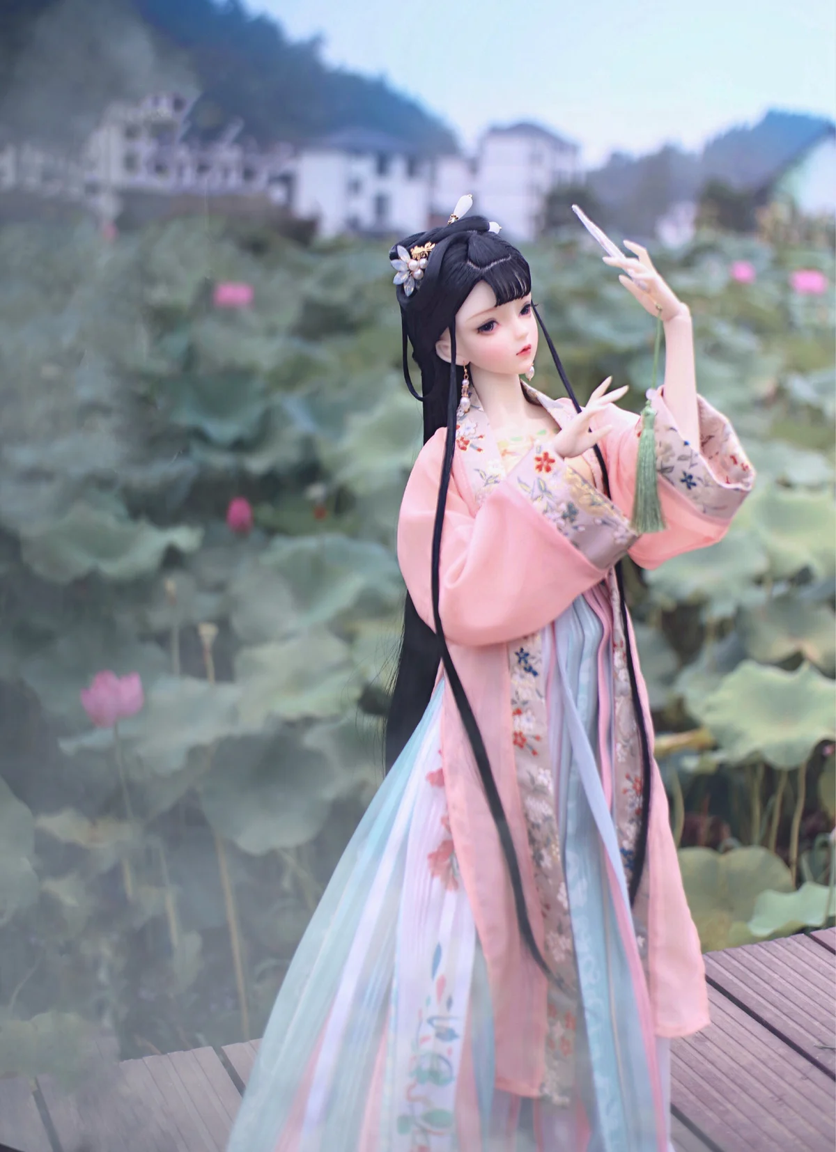 

1/4 1/3 Scale BJD Clothes Ancient Costume Chinese Hanfu Fairy Dress Outfit For BJD/SD MSD SD13 Big Girl Doll Accessories A1164
