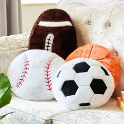 35cm Sports Rugby Plush Toys Soccer Basketball Plushies Pillow Toy Stuffed Ball Home Decor Party Favors Boys Kids Birthday Gifts