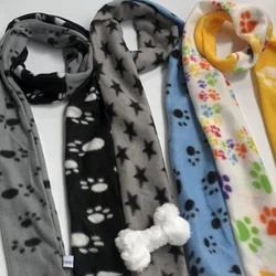 Cute Puppy Paw Scarf Plush Y2K Star Women Kawaii Winter Warm Long Scarf Bones Patchwork Lolita Original Design Accessories