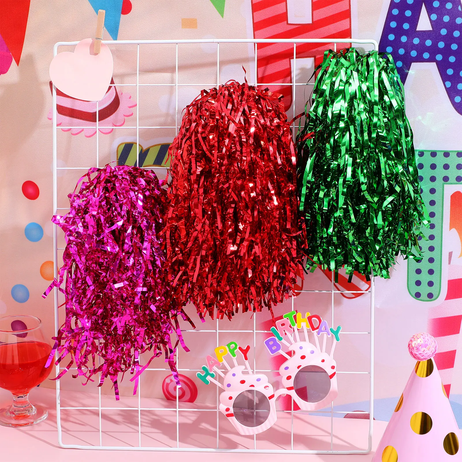 

14pcs Cheerleaders Ball-Flower Plastic Colorful Bright Props For Sports Meet Dance School Performance Sports