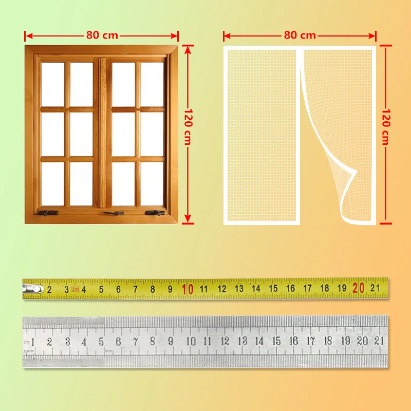 TYMF White Magnetic Window Mosquito Net Screen Customized size Fiberglass Mesh Insect Removable Washable Pet Door Touring Car