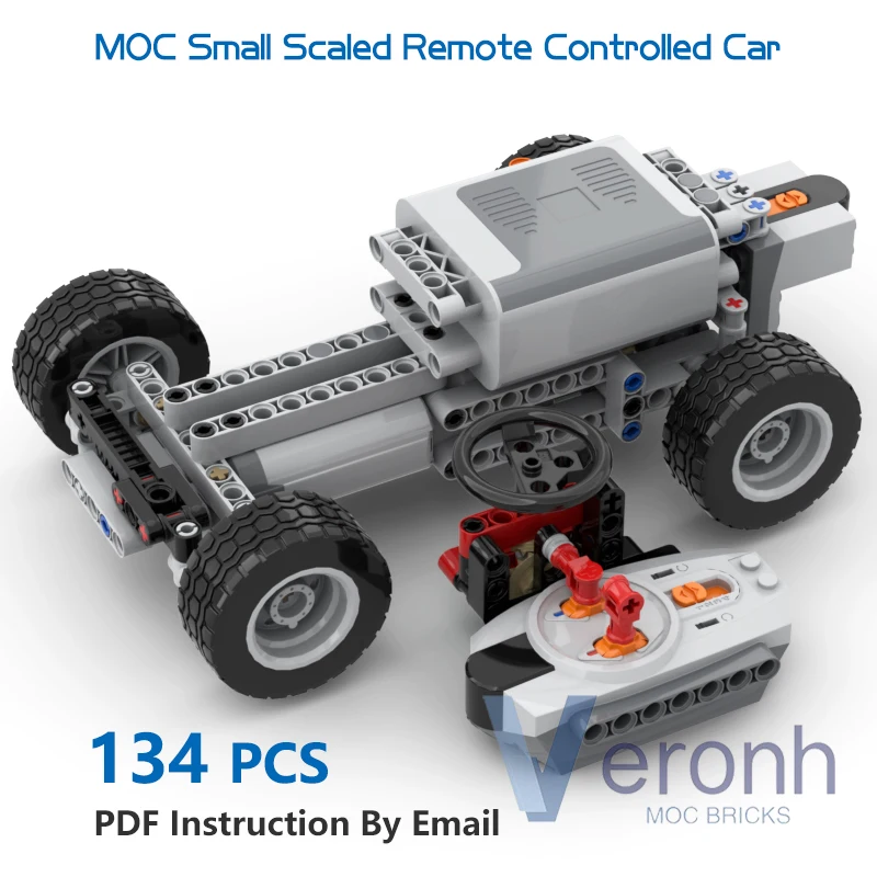 

MOC Small Scaled IR Remote Controlled Technical Car Model Building Blocks with PF Set Electric High-Tech Assembly Bricks Kid Toy