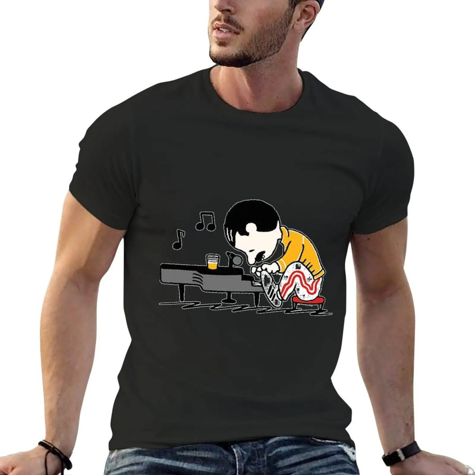 

Artist-Queenuts-Cartoon-- T-Shirt plus size tops rapper graphic tees Aesthetic clothing fitted t shirts for men