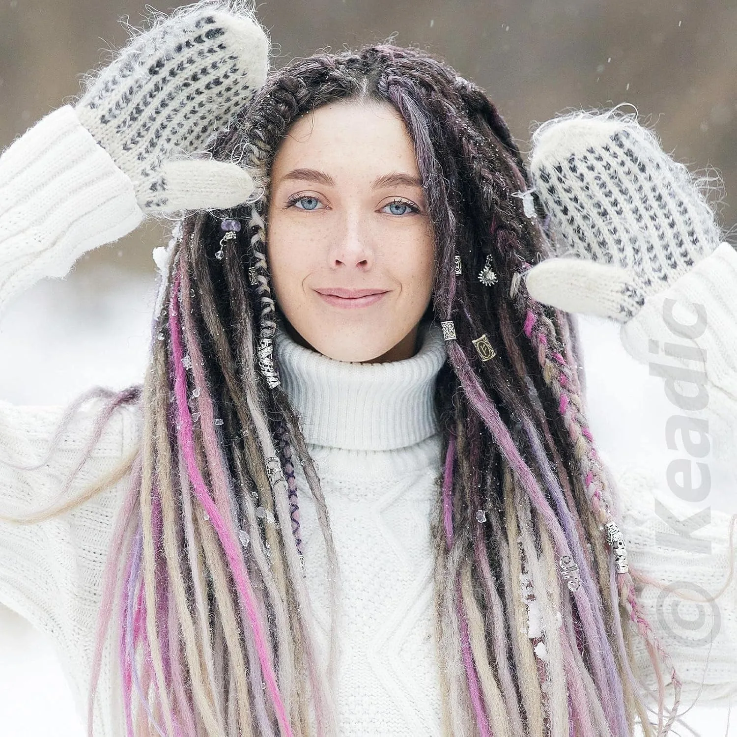 281 unids/bolsa Kit surtido de cuentas para el cabello incluye rastas, bandas de goma y Anillo para el cabello para trenzado de cabello, joyería DIY