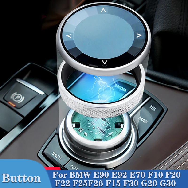 

Crystal Style Car Multimedia Knob Cover Knob Sticker For BMW E90 E92 E70 F10 F20 F22 F25 F26 F15 F30 G20 G30 1/3/4/5/6 Series