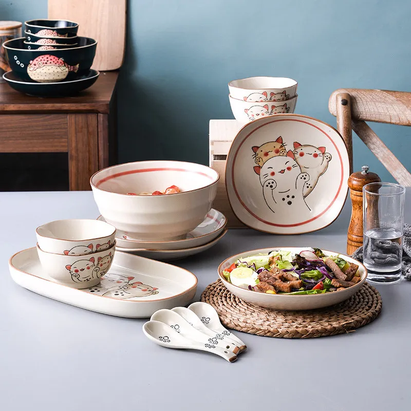 Aesthetic Friendly Dinner Sets Unique Nordic Kitchen Luxury Dinnerware Set Ceramic Designer Vajilla Ceramica Tableware Set