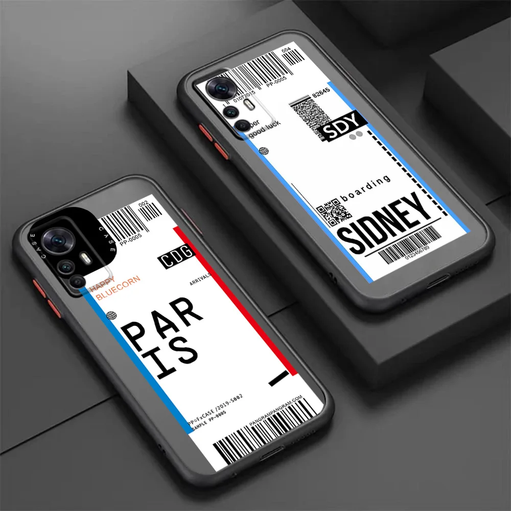 Чехол для телефона Xiaomi 10t Redmi Note 9, 10, 9t, 9a, 9c, 10a, 10c, 9s, 10s, 7 8t unig-LUMPUR SIDNEY, этикетка для дорожного билета, полупрозрачная крышка