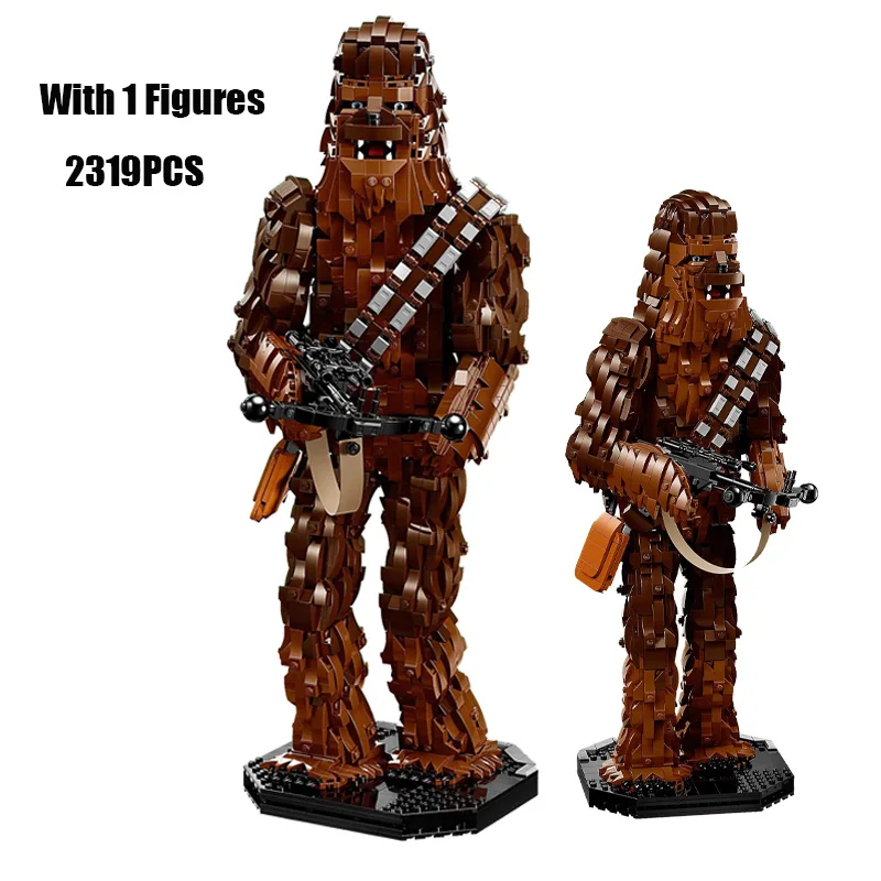 Blocs de construction Chewbacca créatifs, 2319 pièces, ornement exquis, 1 figurine, briques de construction, jouet, cadeau pour enfants et adultes