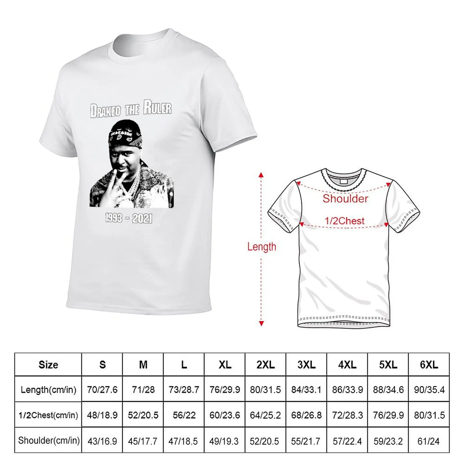 Drakeo The Ruler T-Shirt man t shirts cotton t shirts with prints T-Shirt