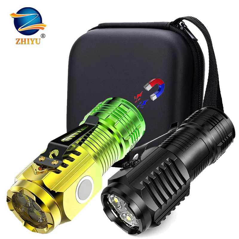 Ultra-bright  Rechargeable LED Pen Clip Mini Flashlight Handheld Torch Portable Waterproof Lamp for Nigh Work Emergency Camping
