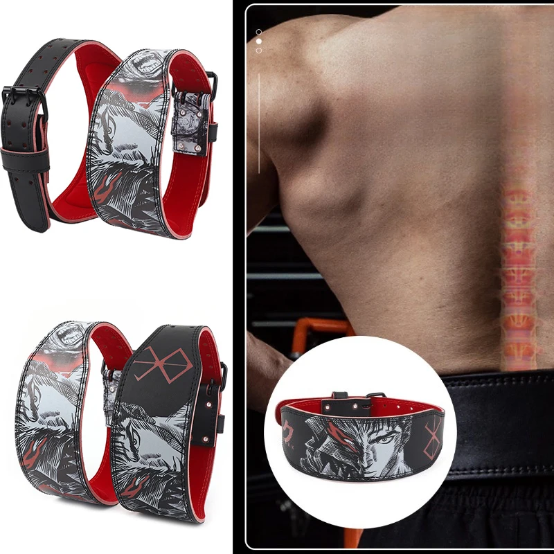 

Berserk Guts Men's Fitness Belt Anime Personalized Design Fitness Belt Hard Drawing Squatting Training Sports Support Belt Gifts