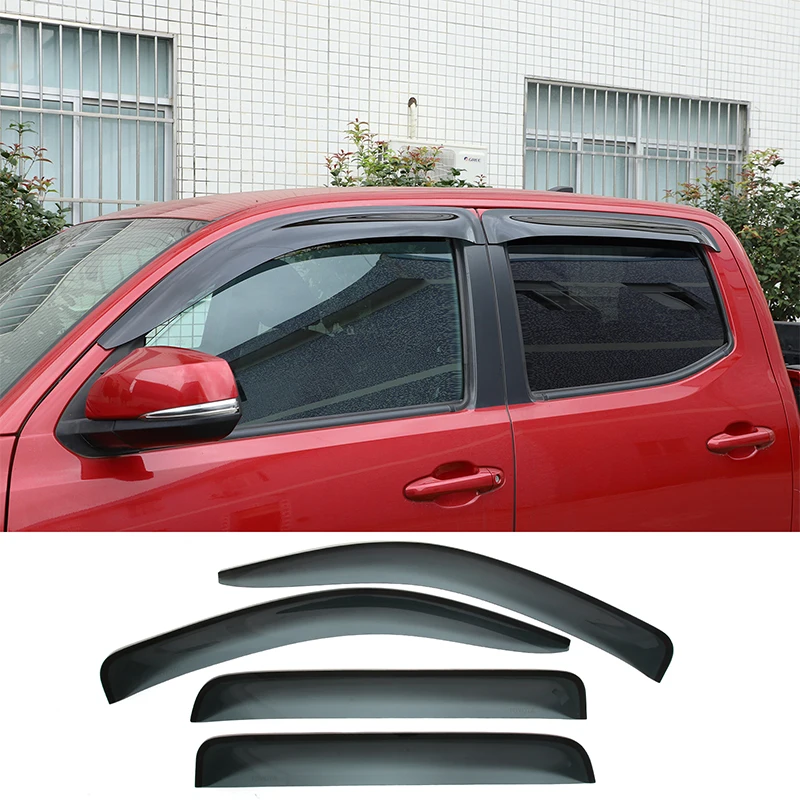 

For Toyota TACOMA 2016-22 Car Door Visor Side Window Deflector Shade Sun Rain Shield Cover Trips Eaves ABS Exterior Accessories