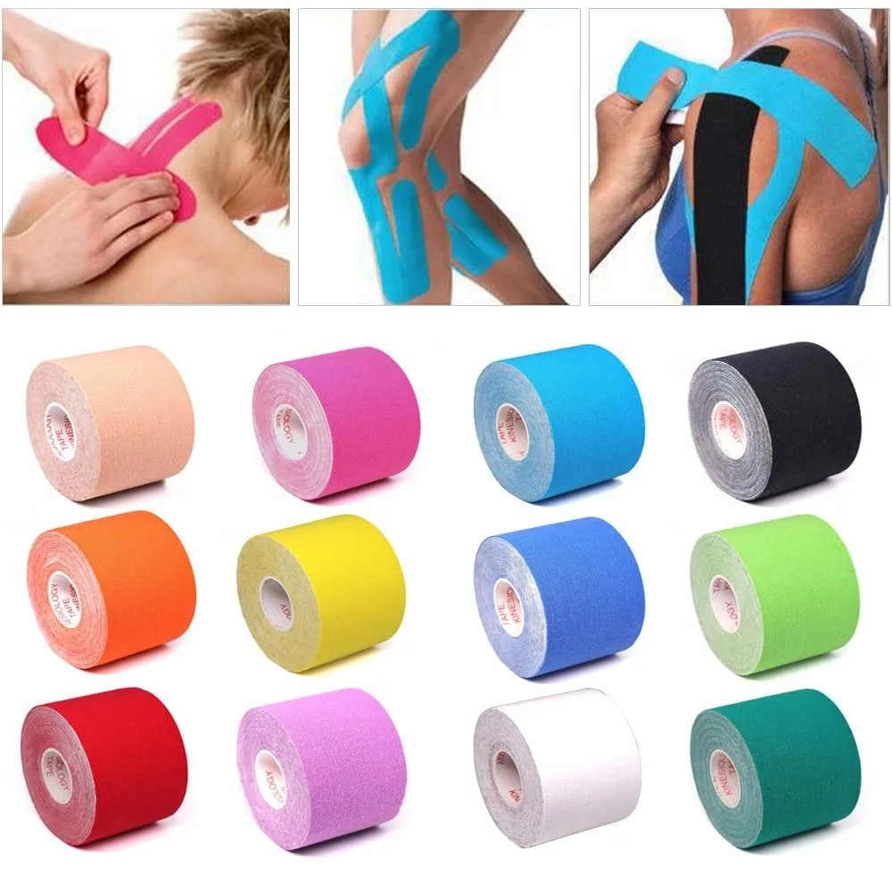 

High Quality Cotton Sports Tape Elastic Pre Cut Kinesiology Tape High Ductility Muscle Fixation Patch Athletic Recovery