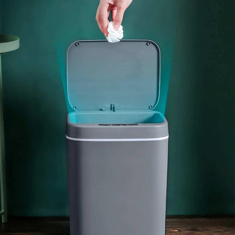 Eco-friend Smart Trash Cans Intelligent  Waste Bin Automatic Touchless Bucket Dustbin Infrared Motion Sensor Garbage Trash Bin